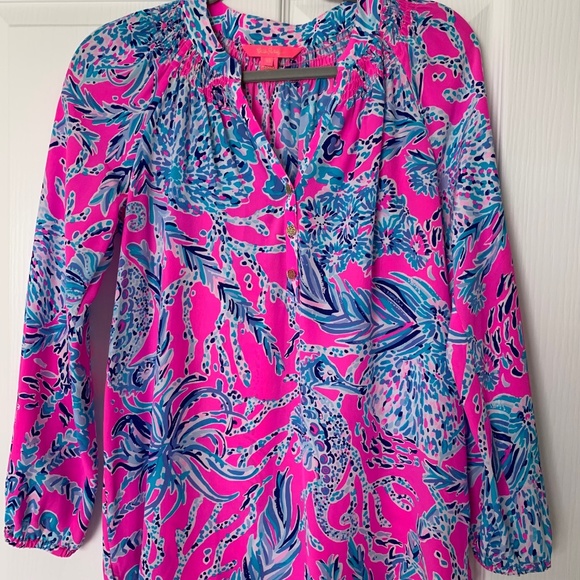 Lilly Pulitzer Tops - Lilly Pulitzer Elsa XS Mandevilla Pink New Kids on the Dock NWOT